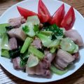 ポニーリボン's cooksnap of when they made 簡単☆豚バラとチンゲン菜のガーリック炒め.