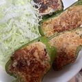 クックH86AFM☆'s cooksnap of when they made 1番簡単　ジューシーピーマンの肉詰め.