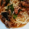 まあみママ's cooksnap of when they made 休日の昼食に。サバ缶そうめん.
