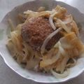 きらり流れ星's cooksnap of when they made 【絶品】メンチカツの卵とじ。.
