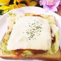 ゆるмαмα's cooksnap of when they made ☘ミートソースチーズトースト☘.