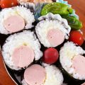 なーなちゃん's cooksnap of when they made 魚肉ソーセージde細巻き寿司.