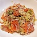 kahourain's cooksnap of when they made アボカドとスモークサーモンのタルタル.