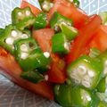 みれいく's cooksnap of when they made トマトとオクラのポン酢ごま和え.