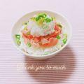 まあまま☆0403's cooksnap of when they made 焼き塩鮭おろしのっけごはん～。.
