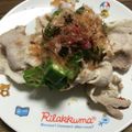 ☆yukidaru's cooksnap of when they made 豚しゃぶの梅おくら和え.