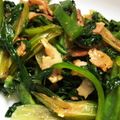 菜つ実☆ミ's cooksnap of when they made ピーマン&セロリの葉っぱの焦がし醤油炒め.