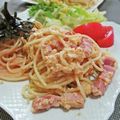 イベ長's cooksnap of when they made 豆乳で♡和風カルボナーラ.