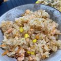 リラシャン's cooksnap of when they made 簡単！秋鮭とコーンの炊き込みご飯.