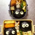 Chaaa_room's cooksnap of when they made キャラ弁☆まっくろくろすけ・簡単おにぎり.