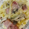 にこちゃん＾ー＾'s cooksnap of when they made エビとベーコンのクリーム生フェットチーネ.