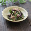 まろんかふぇ's cooksnap of when they made まぐろのお刺身と水菜の山葵マヨサラダ.