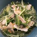 料理ニガテ系女子☆'s cooksnap of when they made レンジで洋風 水菜とベーコン煮浸し♪.