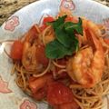saki1010's cooksnap of when they made 有頭海老の旨味丸ごと☆トマトソースパスタ.
