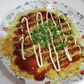 ねこのおかあさん☆'s cooksnap of when they made やきそば麺で！簡単お好み焼き.
