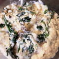 ミミコ＆キンジ's cooksnap of when they made 絶品！ほうれん草としめじの明太子豆腐和え.