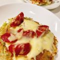 ここまり☆'s cooksnap of when they made 大葉 大量消費 しそトマトチーズお好み焼.