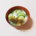 まあまま☆0403's cooksnap of when they made ズッキーニととろろ昆布の味噌汁.