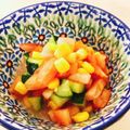 タシー's cooksnap of when they made トマト・きゅうりのさっぱりコーンのマリネ.