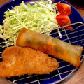 ばたみそーぱん☆'s cooksnap of when they made ◎ささみとカマンベールのとろり春巻き◎.
