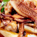 よしよしのキッチン☆'s cooksnap of when they made ☺いかゲソとねぎのバター醤油ワタ炒め☺.