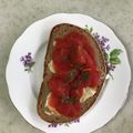 Ruriluru's cooksnap of when they made ライ麦パンでカフェ風☆トマトトースト☆.