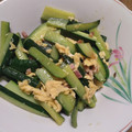 初レポまにあ's cooksnap of when they made 卵と胡瓜のナムル風炒め物.