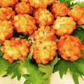 可愛的羊羊's cooksnap of when they made 父の日✿海老団子のアジサイ揚げ✿.
