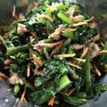ぽんちゃんごはんだよ's cooksnap of when they made 春菊の中華炒め.