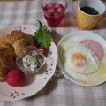 violets's cooksnap of when they made 簡単☆ハムエッグ.