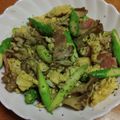 55才のおじさん's cooksnap of when they made 超簡単アスパラと舞茸ベーコンのバター炒め.