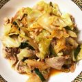 Stromboli's cooksnap of when they made キャベツでボリュームアップ！豚キムチ.