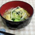 umemodoki's cooksnap of when they made もやし 小松菜 油揚げの味噌汁^^.