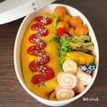 ✩RoHa✩'s cooksnap of when they made 【簡単】キャラ弁 艶の有る薄焼き卵.