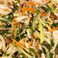 dolcektra's cooksnap of when they made ささみ、みょうが、しそのごま油香る酢の物.