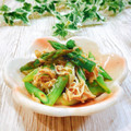 Satoco❋'s cooksnap of when they made 簡単☆アスパラとエノキのおかか和え♪.