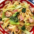 にゃにゃん16's cooksnap of when they made ベーコンと小松菜の和風パスタ♪.