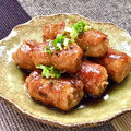 お料理ニャロメ's cooksnap of when they made ふんわり♪厚揚げの豚肉巻き〜甘辛照り焼き.