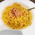 泰さん。's cooksnap of when they made 絶品パスタ★☆カルボチーノ☆★.