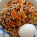 咲わんこ's cooksnap of when they made ひき肉とキャベツのにんつゆ炒め.