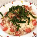 クック2KIM4R☆'s cooksnap of when they made 簡単。トマトとサバ缶の和えそうめん.