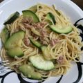 ささささ＆＊'s cooksnap of when they made ワンパン！ズッキーニとツナの和風パスタ.