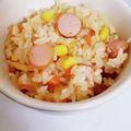 マキティmama⭐'s cooksnap of when they made 炊飯器で作ろう☆ウインナー炒飯♪.