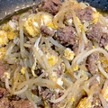 やよい・M's cooksnap of when they made もやしと挽肉炒め.