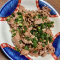 yu🐓's cooksnap of when they made 切り落とし牛肉で、ネギポン酢.