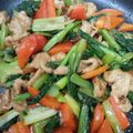 MedTech's cooksnap of when they made 小松菜と豚こま肉とパプリカの中華炒め.