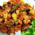 としおやじ's cooksnap of when they made ＊夏い♩鶏むね肉と茄子のチリソース＊.