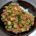Ａ１５１＝監督's cooksnap of when they made カルットパン　肉味噌納豆きゅうり丼.