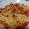 クック878NJE☆'s cooksnap of when they made サバの味噌煮缶のトマトソースパスタ.