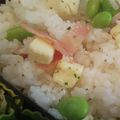 あゆたっくん's cooksnap of when they made ベーコンと枝豆チーズ☆オイルおにぎり.